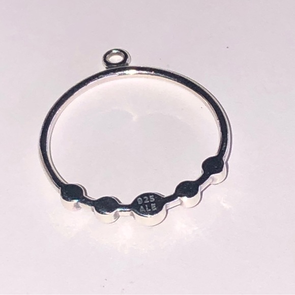 Pandora Black Onyx Compose Earrings 925 Ale - Picture 2 of 7